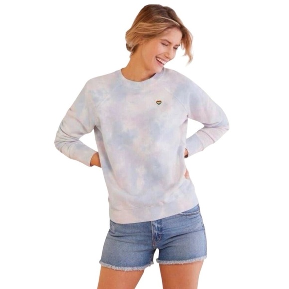 Spiritual GangsterTie Dye Happiness Pastel Crewneck Sweatshirt Women Size M - Picture 3 of 16